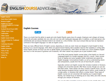 Tablet Screenshot of englishcourseadvice.com